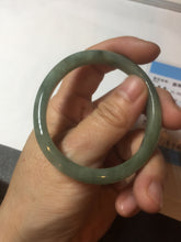 Load image into Gallery viewer, 51mm certified Type A 100% Natural icy watery bean green oval Jadeite Jade bangle BQ5-3805
