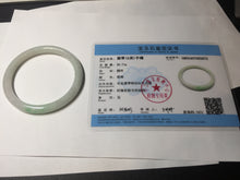 Load image into Gallery viewer, 55mm Certified Type A 100% Natural sunny green purple slim round cut Jadeite Jade bangle Q138-2872
