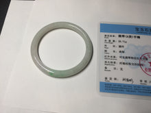 Load image into Gallery viewer, 55mm Certified Type A 100% Natural sunny green purple slim round cut Jadeite Jade bangle Q138-2872
