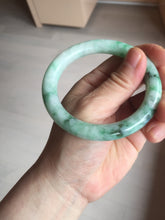 Load image into Gallery viewer, 卖了 56mm certified 100% natural type A sunny green round cut jadeite jade bangle AD116-6633
