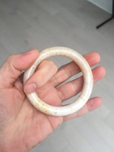 Load image into Gallery viewer, 52.8mm 100% natural beige yellow white round cut Coral Jade (珊瑚玉) bangle SY70
