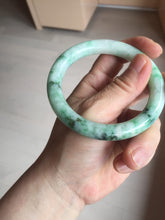 Load image into Gallery viewer, 卖了 56mm certified 100% natural type A sunny green round cut jadeite jade bangle AD116-6633
