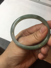 Load image into Gallery viewer, 51mm certified Type A 100% Natural icy watery bean green oval Jadeite Jade bangle BQ5-3805
