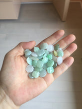 Load image into Gallery viewer, 100% Natural sunny green icy watery apple jadeite Jade beads pendant PC121 (Add on item. No sale individually)
