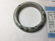 Load image into Gallery viewer, 64mm Certified Type A 100% Natural light green/dark green/yellow bamboo forest chubby Jadeite Jade bangle BS76-4166
