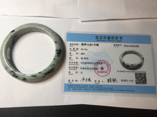 Load image into Gallery viewer, 64mm Certified Type A 100% Natural light green/dark green/yellow bamboo forest chubby Jadeite Jade bangle BS76-4166
