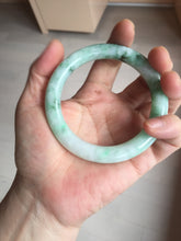 Load image into Gallery viewer, 卖了 56mm certified 100% natural type A sunny green round cut jadeite jade bangle AD116-6633
