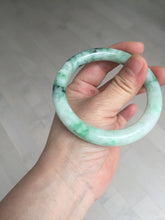 Load image into Gallery viewer, 卖了 56mm certified 100% natural type A sunny green round cut jadeite jade bangle AD116-6633
