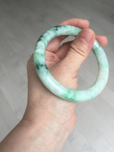 Load image into Gallery viewer, 卖了 56mm certified 100% natural type A sunny green round cut jadeite jade bangle AD116-6633
