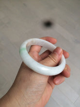 Load image into Gallery viewer, 57.8mm certified  100% natural sunny green/white jadeite jade bangle BF42-1471
