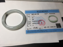 Load image into Gallery viewer, 56.5mm 100% natural type A icy watery light green/brown/black seaweed jadeite jade bangle Q139-5250
