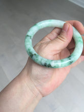 Load image into Gallery viewer, 卖了 56mm certified 100% natural type A sunny green round cut jadeite jade bangle AD116-6633
