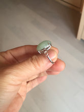 Load image into Gallery viewer, 100% natural type A light green four-prong jadeite jade ring X139
