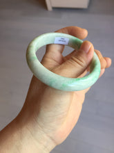 Load image into Gallery viewer, 56 mm Certified type A 100% Natural sunny green/white Jadeite bangle AY84-3462
