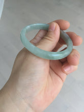 Load image into Gallery viewer, 50.5mm certified Type A 100% Natural icy watery light green red oval Jadeite Jade bangle BQ6-3800
