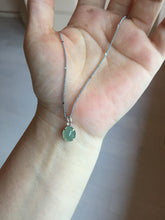 Load image into Gallery viewer, 7x6mm 100% natural type A icy watery light green dainty Jadeite Jade pendant PA165

