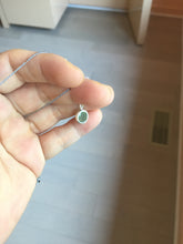 Load image into Gallery viewer, 7x6mm 100% natural type A icy watery light green dainty Jadeite Jade pendant PA165
