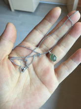 Load image into Gallery viewer, 7x6mm 100% natural type A icy watery light green dainty Jadeite Jade pendant PA165
