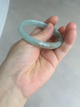 Load image into Gallery viewer, 50.5mm certified Type A 100% Natural icy watery light green red oval Jadeite Jade bangle BQ6-3800
