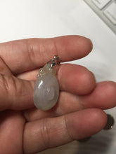 Load image into Gallery viewer, 100% Natural type A icy watery light green/clear Jadeite Jade seashell (福贝)  pendant F149
