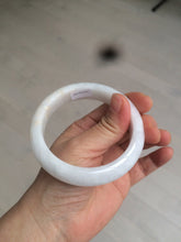 Load image into Gallery viewer, 57.5mm certified 100% natural type A white jadeite jade bangle BF41-1467
