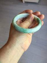 Load image into Gallery viewer, 58.5mm Certified type A 100% Natural sunny green/white Jadeite bangle AY86-3473
