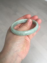 Load image into Gallery viewer, 52mm certified Type A 100% Natural light green oval Jadeite Jade bangle BM94-4461
