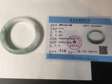 Load image into Gallery viewer, 57mm Certified Type A 100% Natural sunny green/white/ Jadeite Jade bangle BL33-5213
