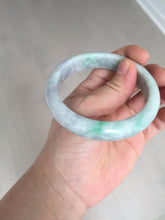 Load image into Gallery viewer, 59mm Certified Type A 100% Natural sunny green purple Jadeite Jade bangle BP38-1181
