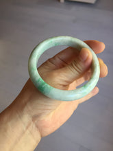 Load image into Gallery viewer, 56mm Certified type A 100% Natural sunny green/white Jadeite bangle AY87-3479
