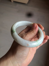 Load image into Gallery viewer, 57mm certified Type A 100% Natural green/red/white jadeite jade bangle BF38-1465
