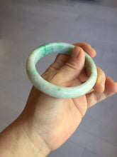 Load image into Gallery viewer, 56mm Certified type A 100% Natural sunny green/white Jadeite bangle AY87-3479
