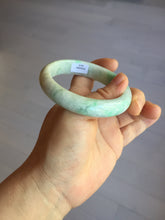 Load image into Gallery viewer, 56mm Certified type A 100% Natural sunny green/white Jadeite bangle AY87-3479
