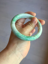 Load image into Gallery viewer, 58.5mm Certified type A 100% Natural sunny green/white Jadeite bangle AY87-3471
