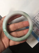 Load image into Gallery viewer, 57mm Certified Type A 100% Natural sunny green/white/ Jadeite Jade bangle BL33-5213
