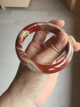 Load image into Gallery viewer, 55mm 100% natural red jasper stone(红碧玉,鸡血石) bangle XY102
