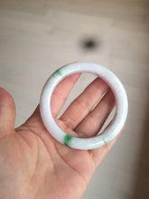 Load image into Gallery viewer, 57mm certified 100% natural sunny green/white/purple jadeite jade bangle AX92-5423
