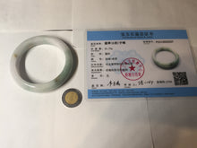 Load image into Gallery viewer, 52.2mm 100% natural certified sunny green/white(白底青) jadeite jade bangle BL34-5237
