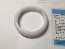 Load image into Gallery viewer, 56.9mm certified Type A 100% Natural sunny green/purple/white(白底青) Jadeite Jade bangle BF140-4079
