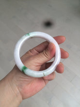Load image into Gallery viewer, 57mm certified 100% natural sunny green/white/purple jadeite jade bangle AX92-5423
