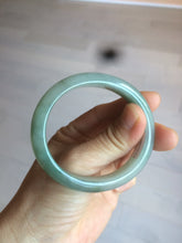 Load image into Gallery viewer, 50.5mm Certified Type A 100% Natural dark green/gray oval Jadeite Jade bangle AT93-2862
