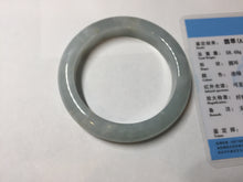 Load image into Gallery viewer, 54.5mm 100% natural type A icy watery light green/brown/black seaweed jadeite jade bangle Y154-5248
