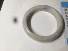 Load image into Gallery viewer, 53.6mm 100% natural Type A light green/purple/yellow/white (FU LU SHOU, 福禄寿) jadeite jade bangle AZ83-1647
