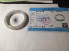 Load image into Gallery viewer, 53.6mm 100% natural Type A light green/purple/yellow/white (FU LU SHOU, 福禄寿) jadeite jade bangle AZ83-1647
