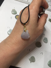 Load image into Gallery viewer, 100% Natural  light green/white/purple Jadeite Jade money bag bead pendant group F153
