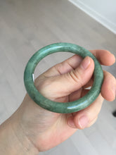 Load image into Gallery viewer, 55.7mm Certified 100% natural Type A dark green/brown round cut jadeite jade bangle BM9-5368
