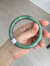 Load image into Gallery viewer, 55.7mm Certified 100% natural Type A dark green/brown round cut jadeite jade bangle BM9-5368
