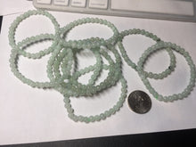 Load image into Gallery viewer, 4.7mm 100% natural type A light green white jadeite jade beads bracelet for size 50-55mm hand group BP155
