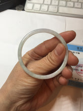 Load image into Gallery viewer, 50.5mm certified 100% natural icy watery Type A green/purple/white slim jadeite jade bangle PB138-5468
