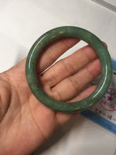 Load image into Gallery viewer, 55.7mm Certified 100% natural Type A dark green/brown round cut jadeite jade bangle BM9-5368
